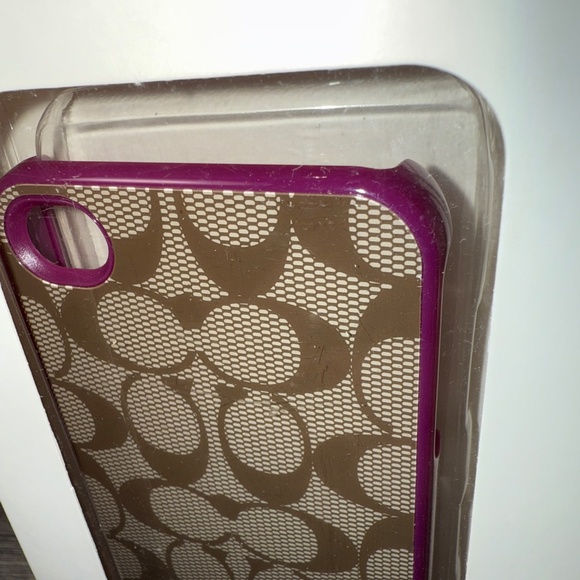 Coach iPhone 4/4S Case NEW In Box F64398 Khaki/Pink - Picture 8 of 8